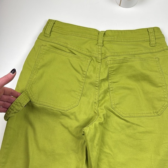 delias Dolls Kill Lime Green Cropped Cargo pants size Medium - Picture 6 of 11